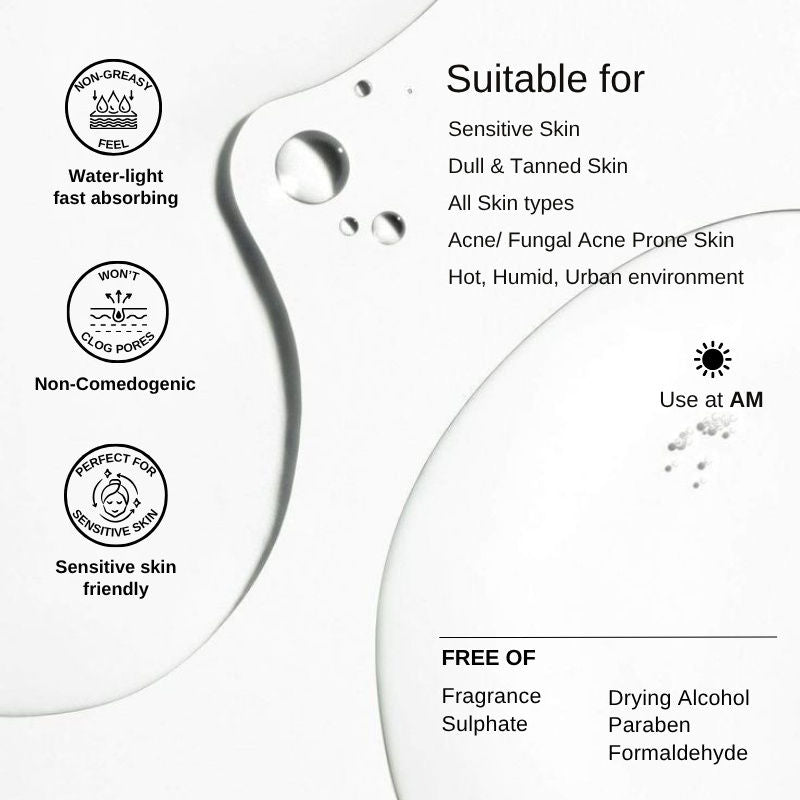 Hydrashield Vitamin C + Peptide Sunscreen Spf 50 Pa++++ For Oily, Acne Prone Skin