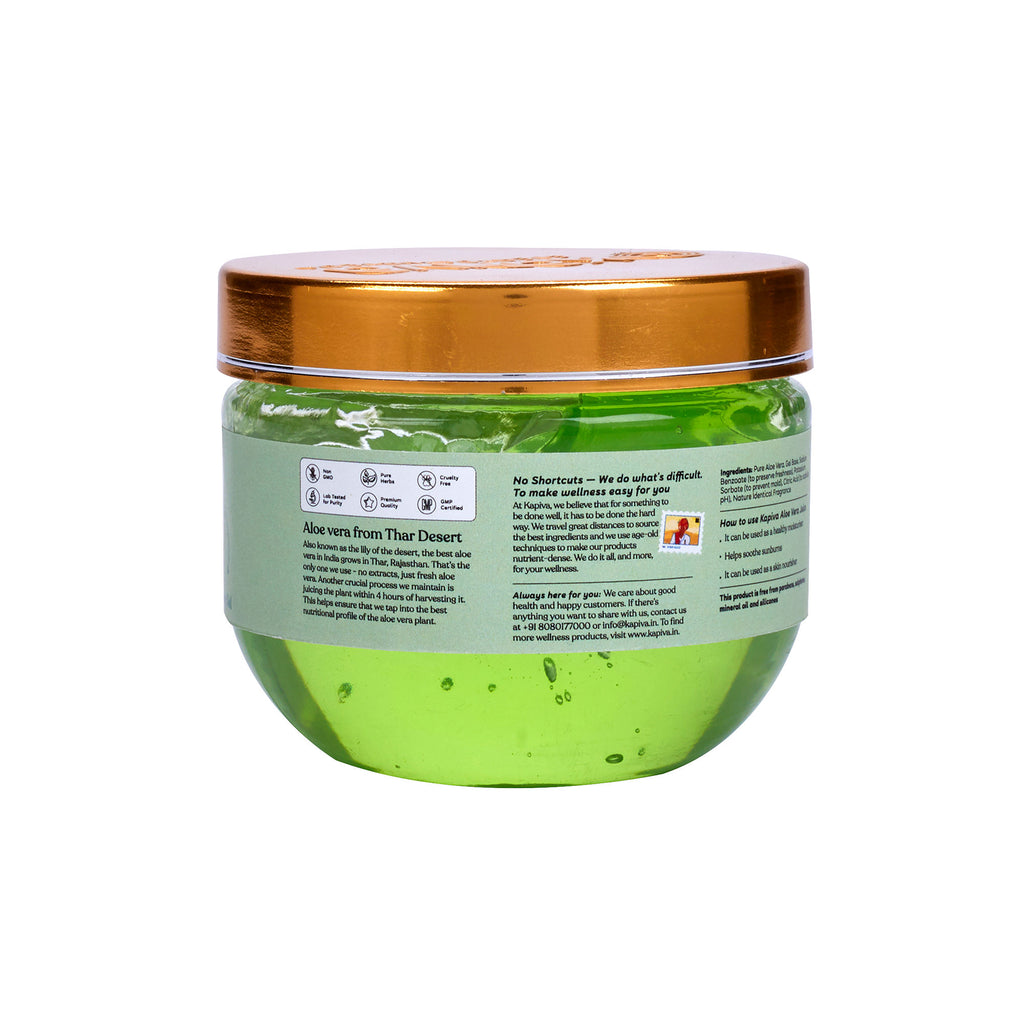 Kapiva Aloe Vera Gel Hydrating and Moisturizing Gel for Face & Hair Multipurpose Gel