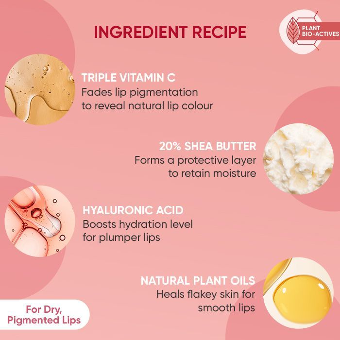 Vitamin C + E Lip Plumping Mask For Soothes Dryness, Pigmentation & Glowing Lips
