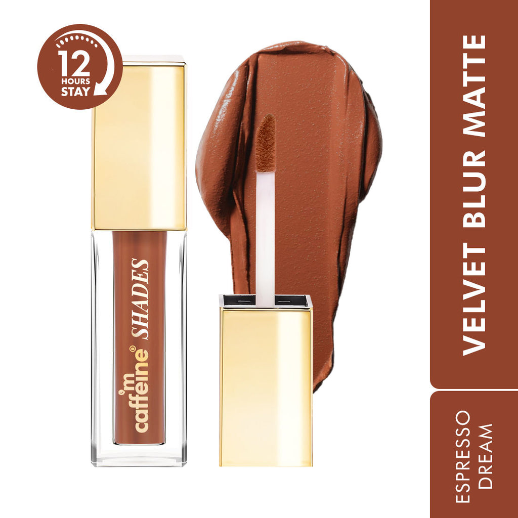 Shades Velvet Blur Matte Liquid Lipstick 12 Hrs Stay & Lightweight - Espresso Dream