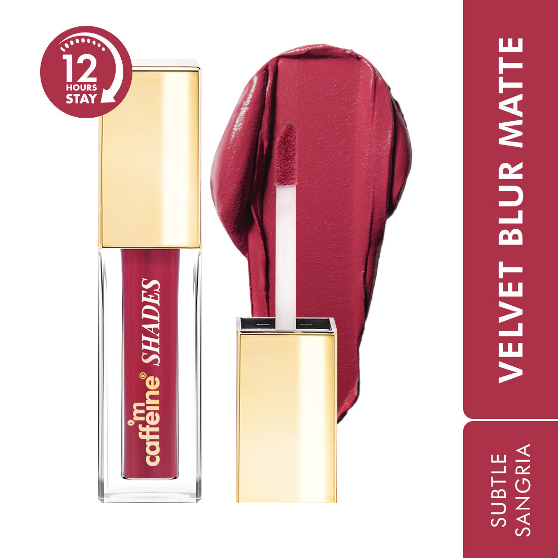 Shades Velvet Blur Matte Liquid Lipstick 12 Hrs Stay & Lightweight - Subtle Sangria