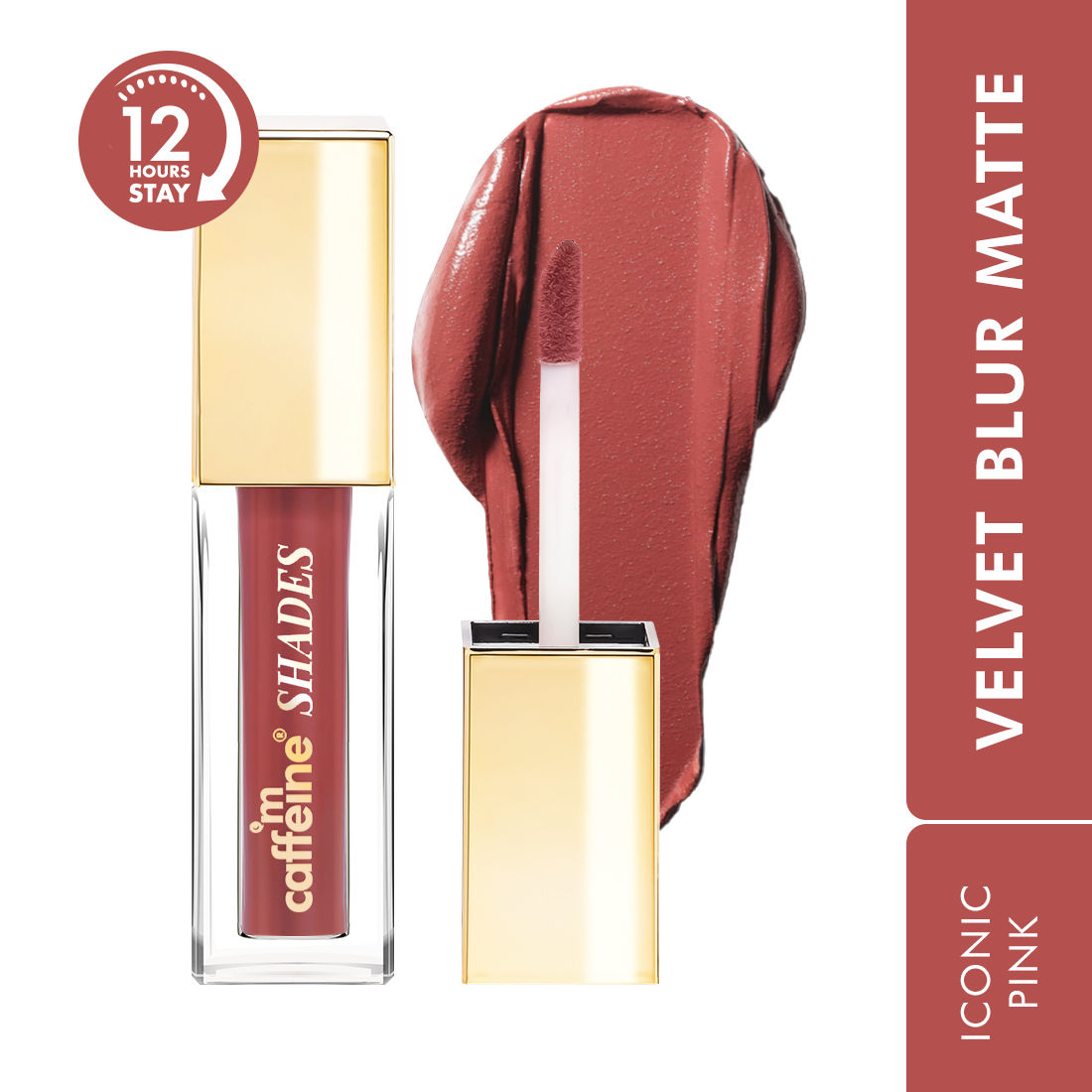 Shades Velvet Blur Matte Liquid Lipstick 12 Hrs Stay & Lightweight - Iconic Pink