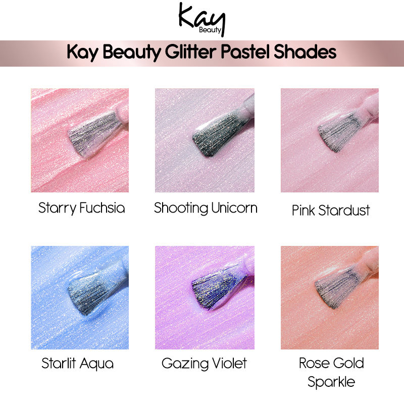 Nail Nourish Glitter Pastel Nail Enamel Polish