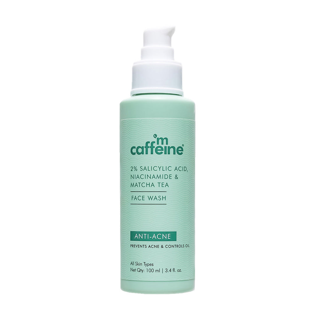 2% Salicylic Acid Anti Acne Face Wash With Niacinamide & Matcha Tea, For Oil Control