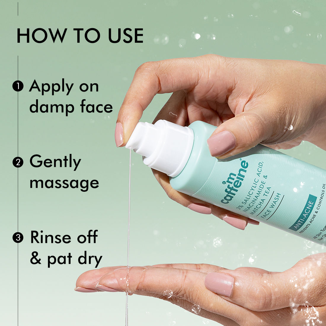 2% Salicylic Acid Anti Acne Face Wash With Niacinamide & Matcha Tea, For Oil Control