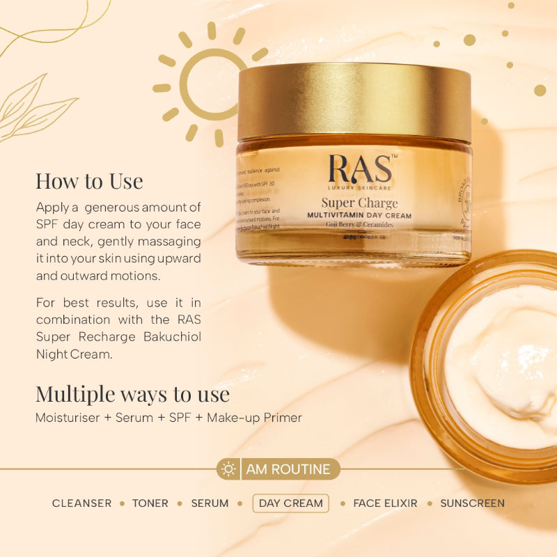 Super Charge Multivitamin Day Cream SPF 30 Infused With Ceramides & Goji Berry