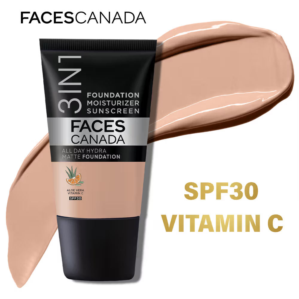 All Day Hydra Matte Mini - 3 In 1 Foundation + Moisturizer + SPF 30 - Warm Natural 021