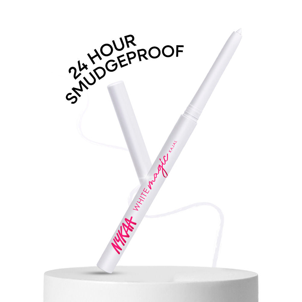 Nykaa Smudgeproof Kajal Eyeliner Pencil - Lasts Upto 24 Hours - White Magic