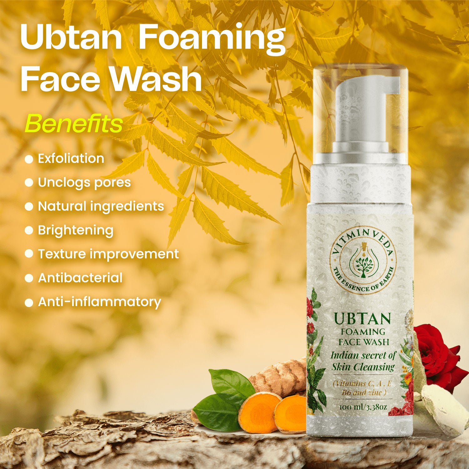 Natural Ubtan Foaming Face Wash