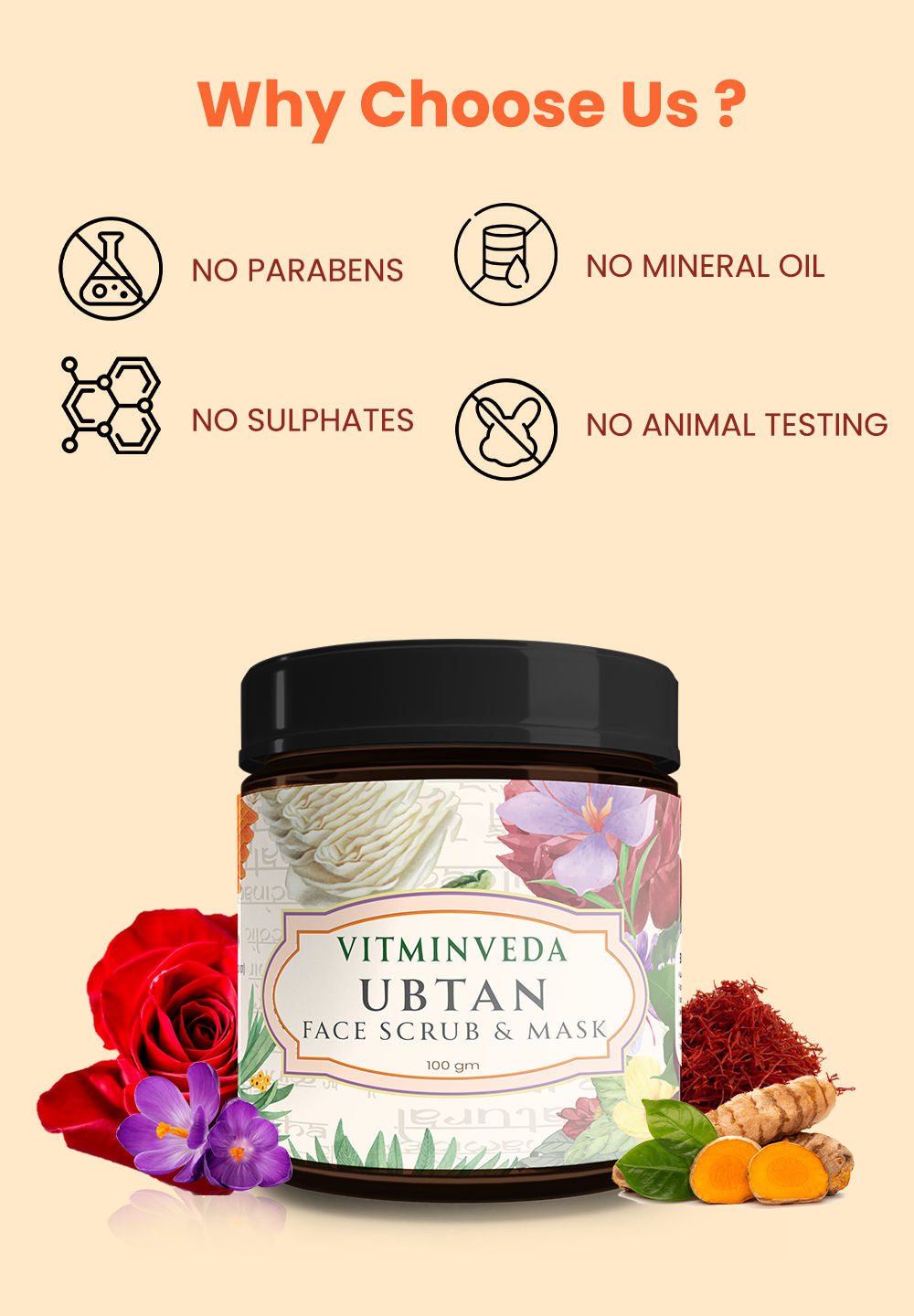 Ubtan Face Pack Scrub & Mask