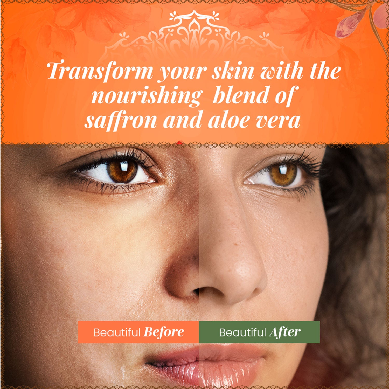 Pure Natural Aloe Vera Gel With Saffron