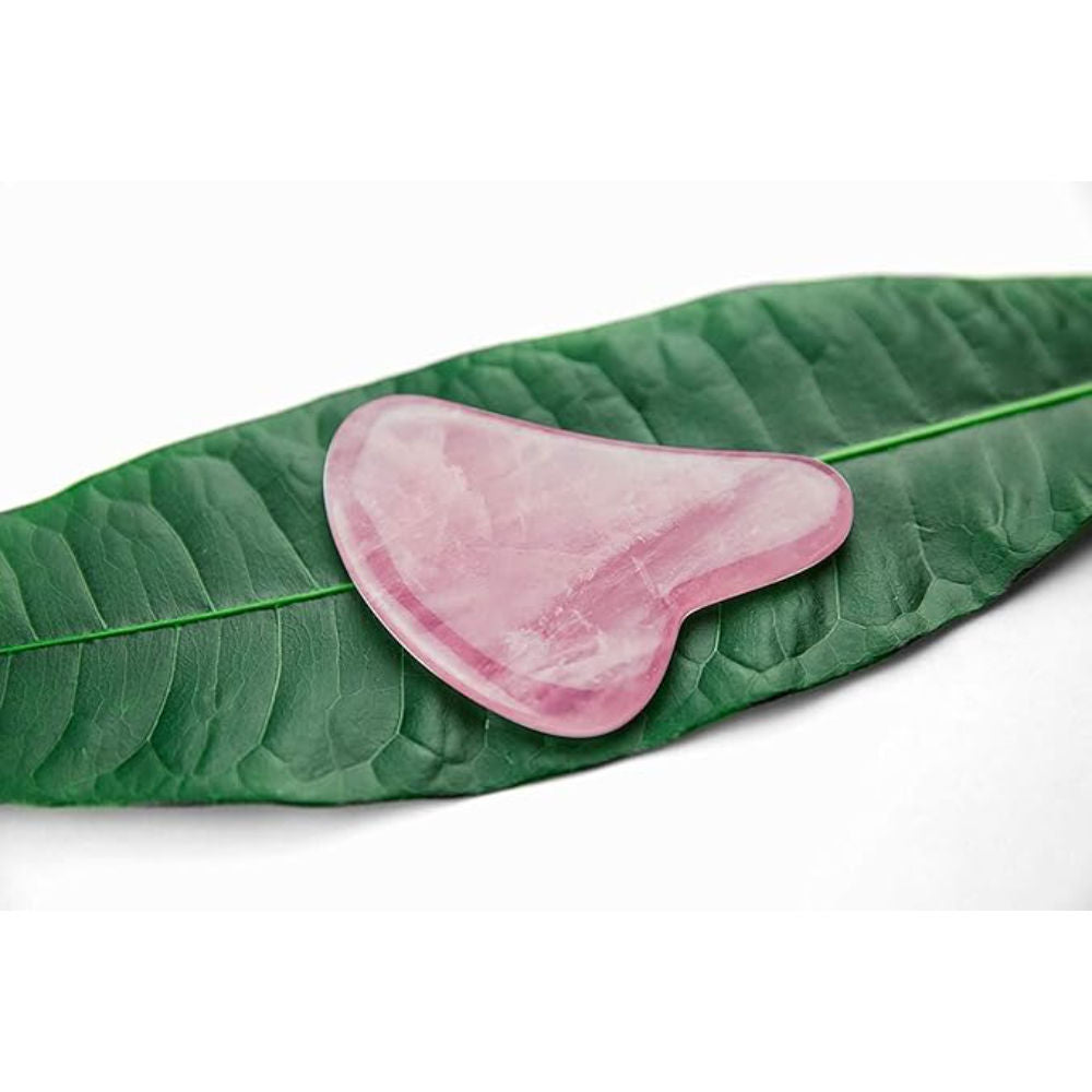 Rose Quartz Gua Sha Face Massage Tool For Face and Neck Glowing Skin