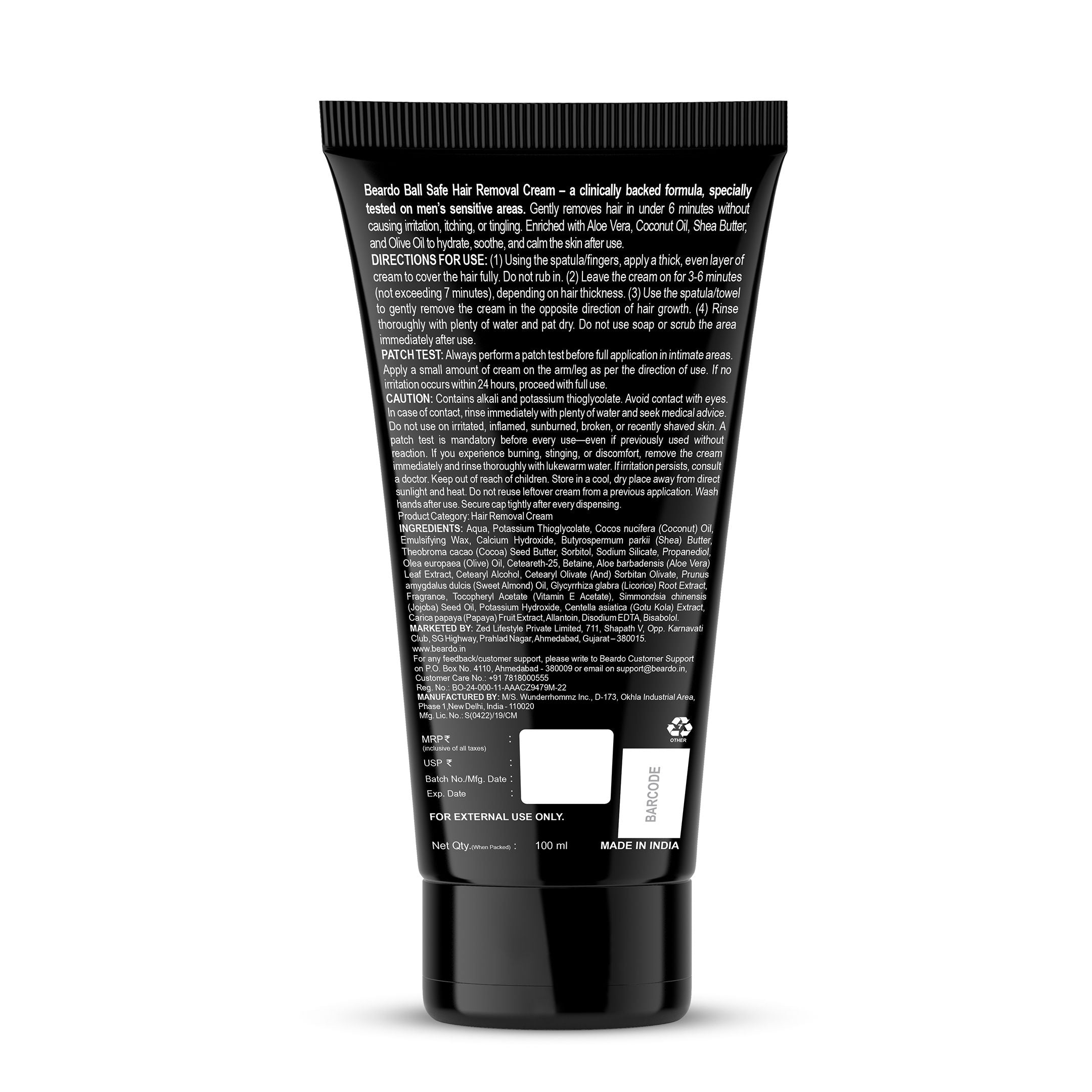 Intimate Hair Removal Cream