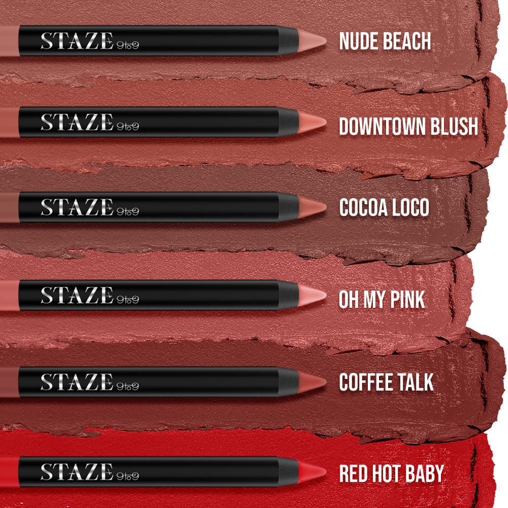 9 To 9 Pout On Matte and Smudgeproof Lip Crayon