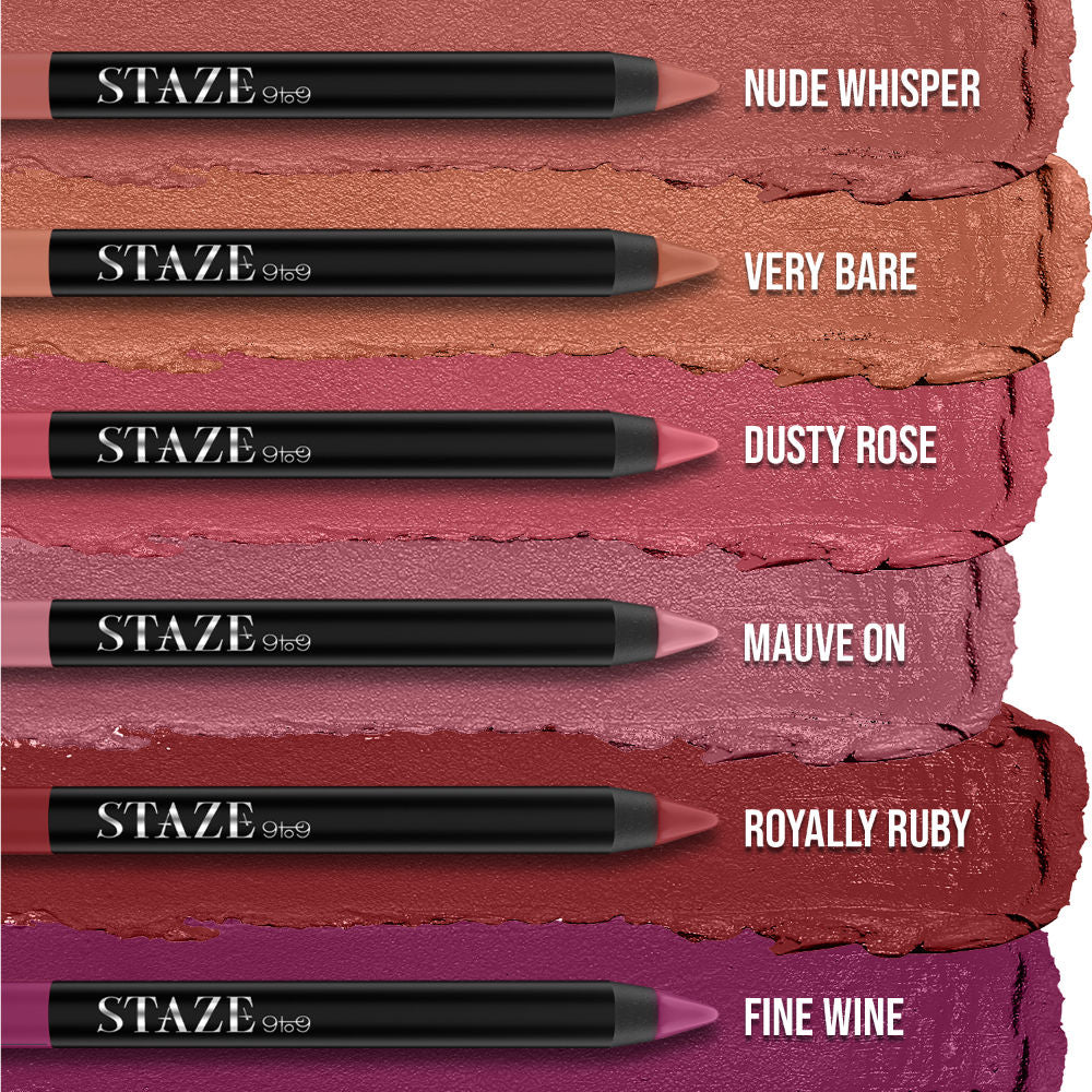 9 To 9 Pout On Matte and Smudgeproof Lip Crayon