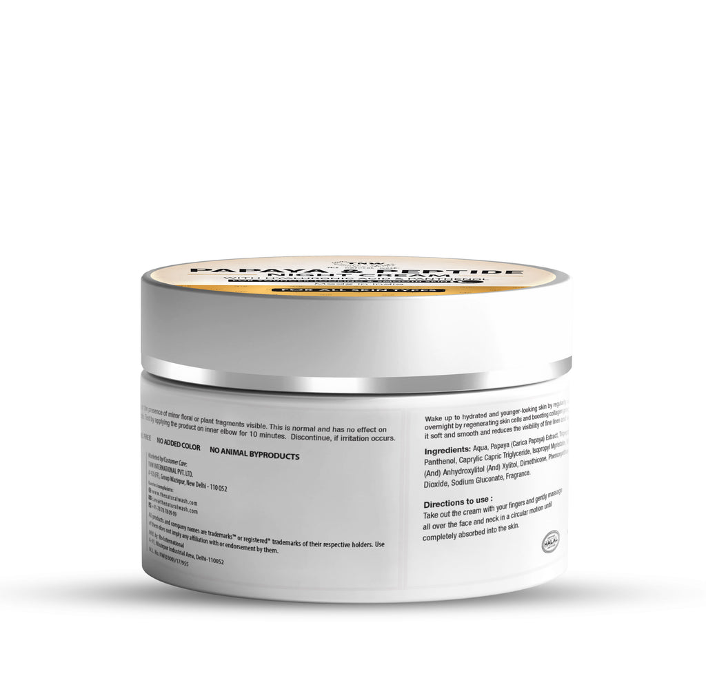 Papaya & Peptide Night Cream For Repairing Skin With Hyaluronic Acid