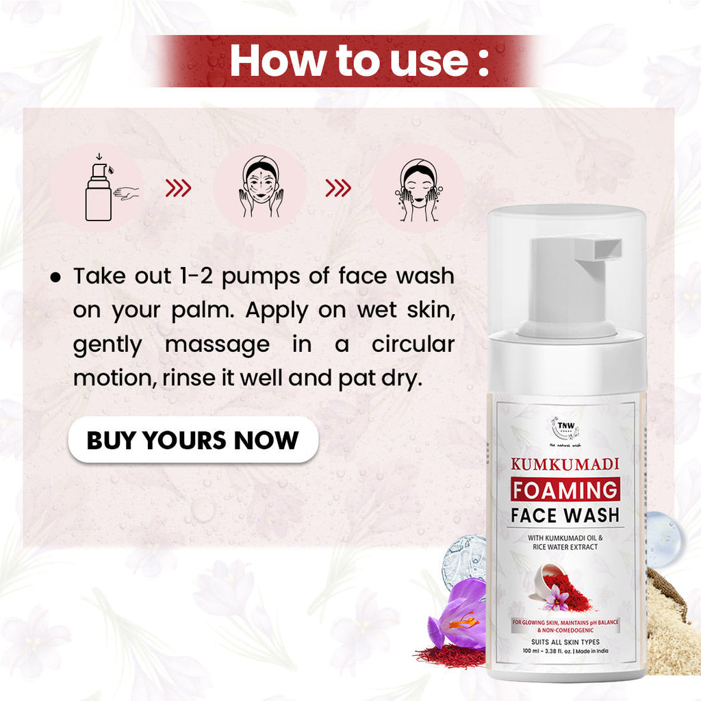 Oil-Controlling Kumkumadi Foaming Face Wash For Glowing Skin