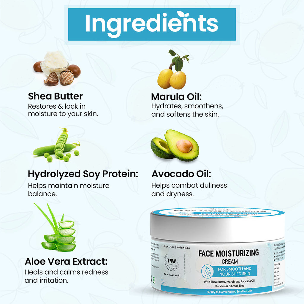 Face Moisturizing Cream With Shea Butter For Dry And Sensitive Skin