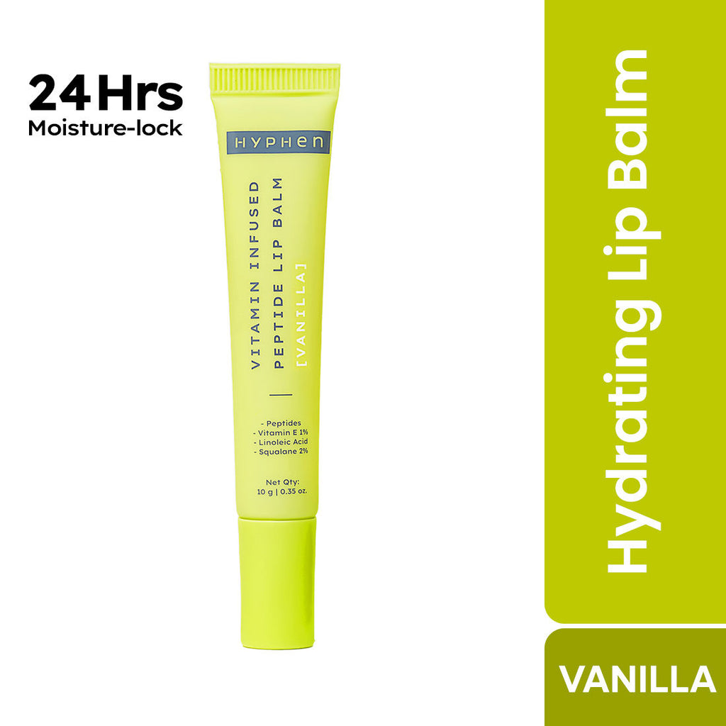 Vitamin Infused Peptide Lip Balm - Vanilla For Dry & Chapped Lips, Hydrates & Moisturizes