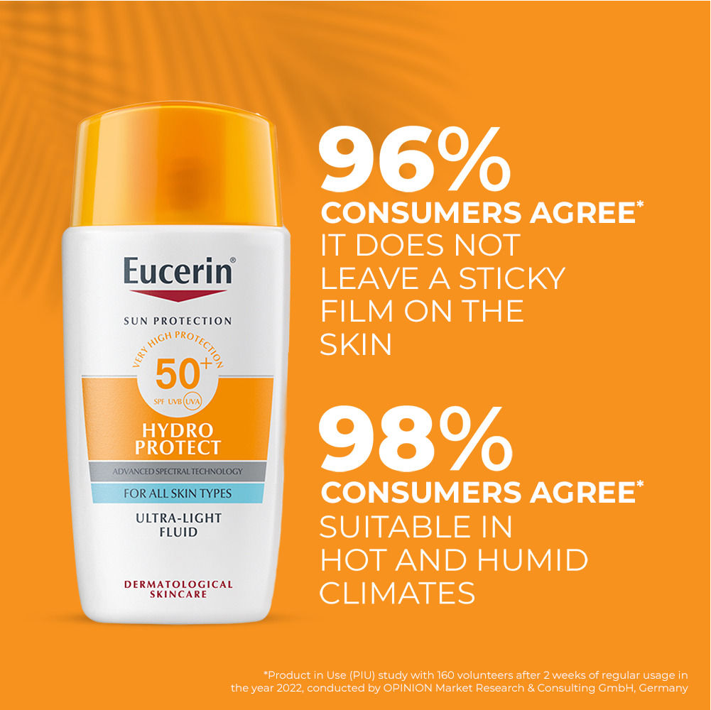Hydro Protect Ultra-Light Sunscreen Fluid SPF50+ With Hyaluronic Acid Has Invisible Finish
