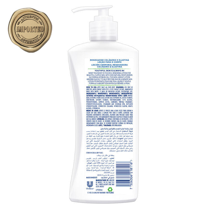 Renewing Collagen & Elastin Body Lotion, 100% Natural Moisturizers