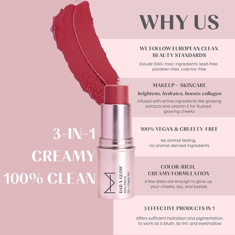 Dab N Glow Easy-Blend Lip + Cheek Tint