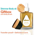 Molten Gold Shimmer Drops With Buff Body Brush