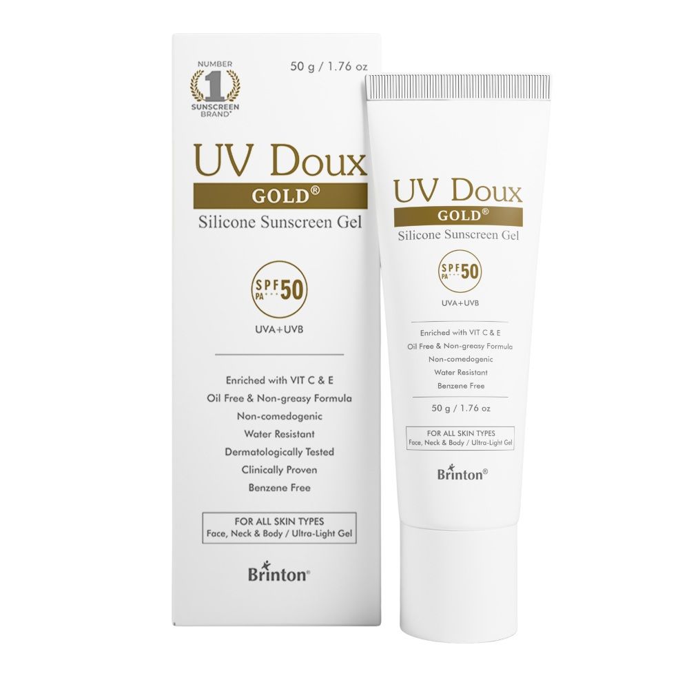 Uv Doux Gold Silicone Water Resistant And Non-greasy Sunscreen Gel