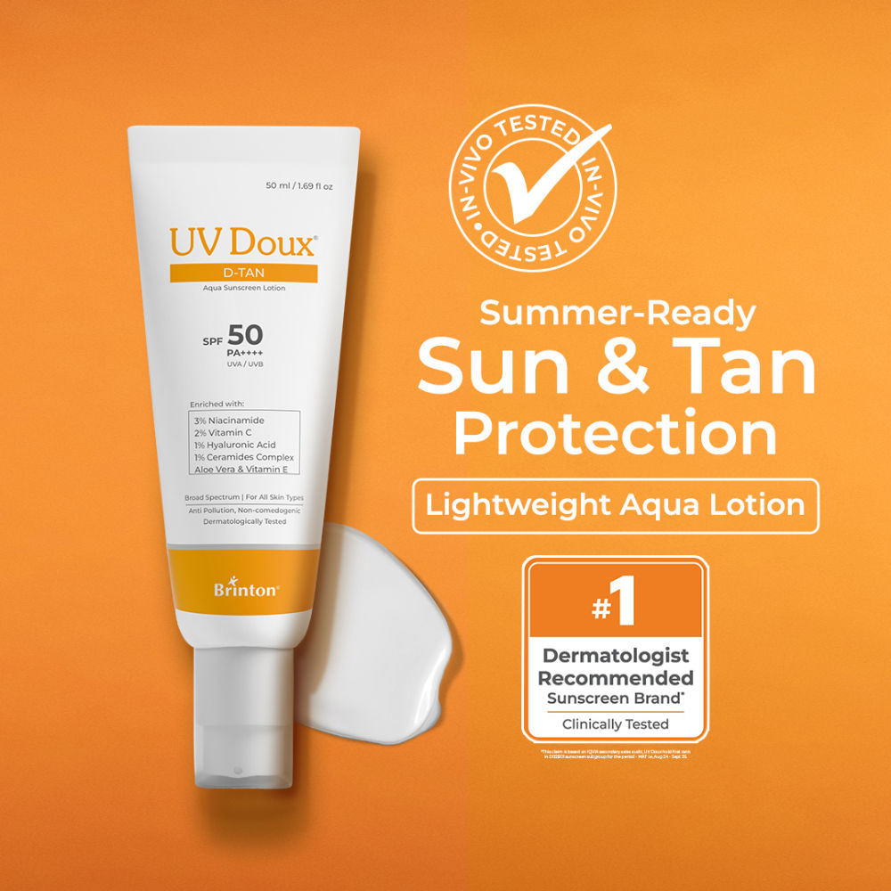 UV Doux D-Tan Aqua Sunscreen Lotion SPF 50 PA ++++