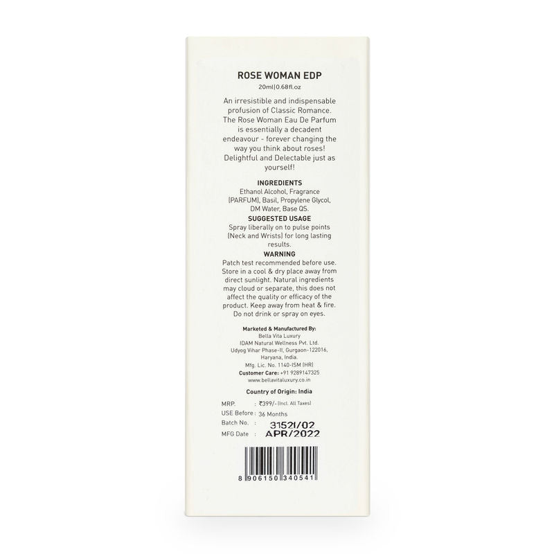 Bella Vita Rose Woman Eau De Perfume
