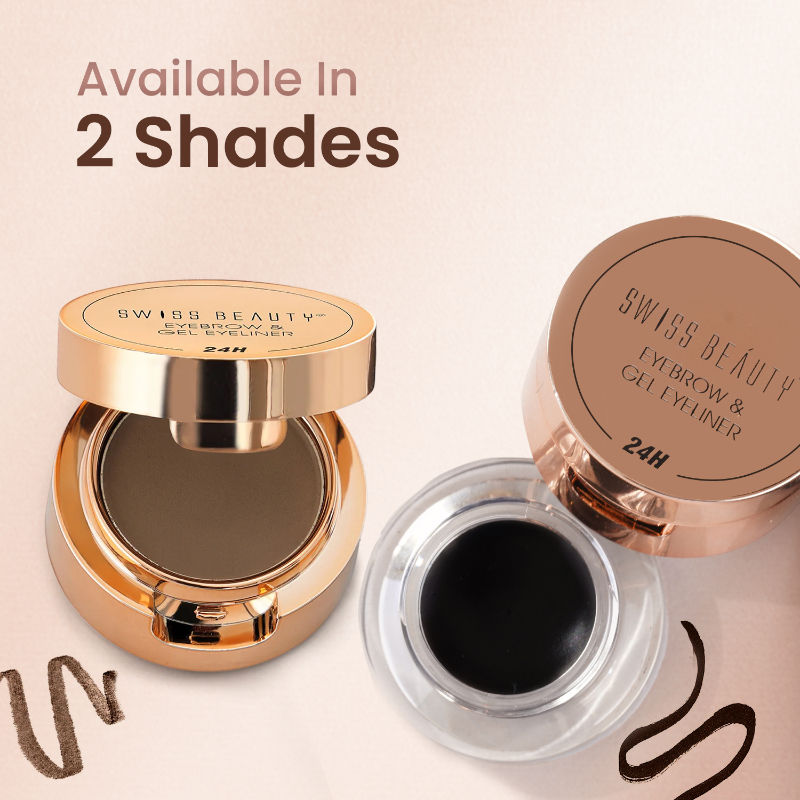 3 In 1 Eyeliner, Eyebrow Filler and Kajal , 24-Hour Stay ,Waterproof