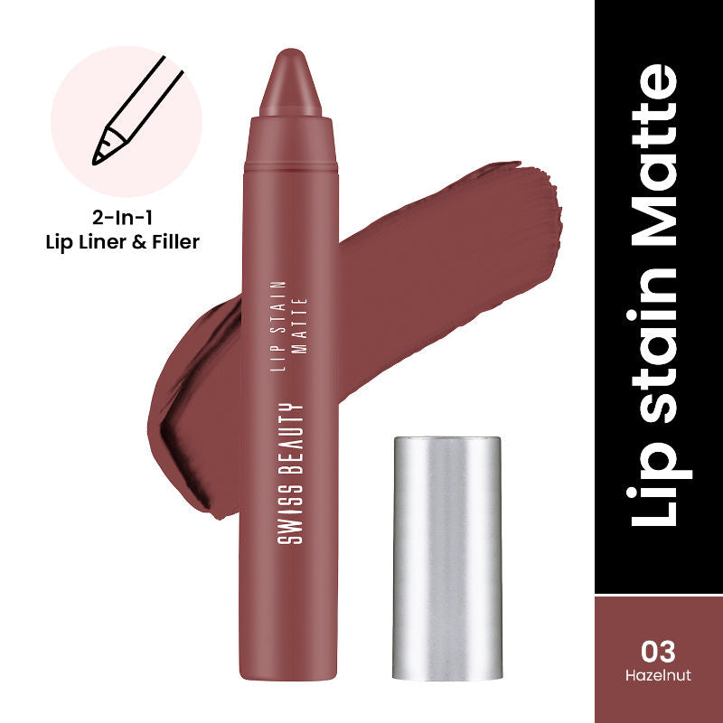 Lip Stain Matte Lipstick - 203 Hazlenut
