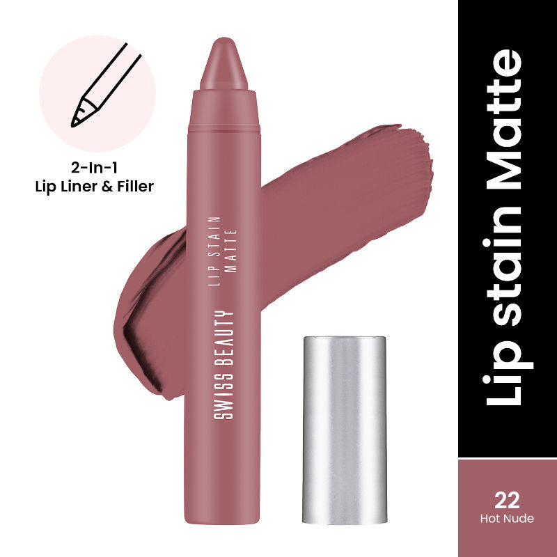 Lip Stain Matte Lipstick - 222 Hot Nude