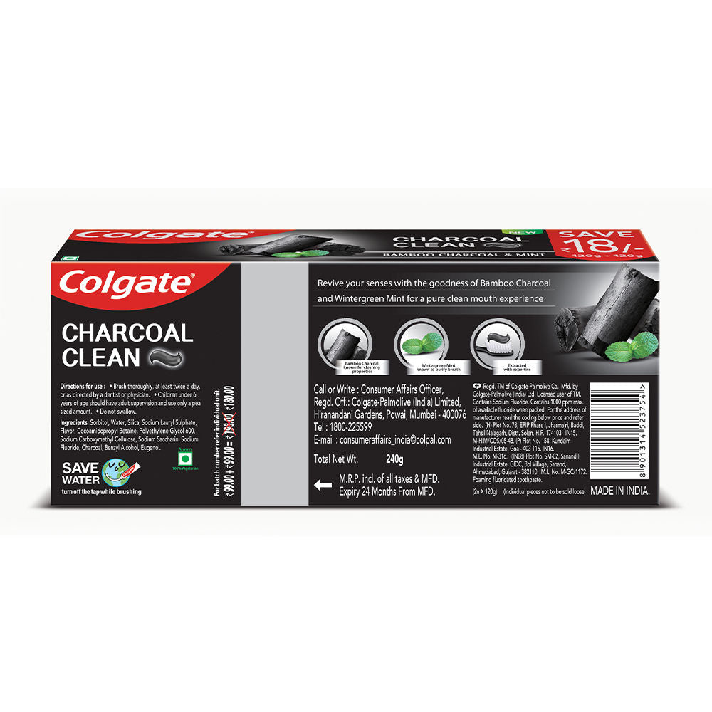 Charcoal Clean Toothpaste- Black Gel Paste