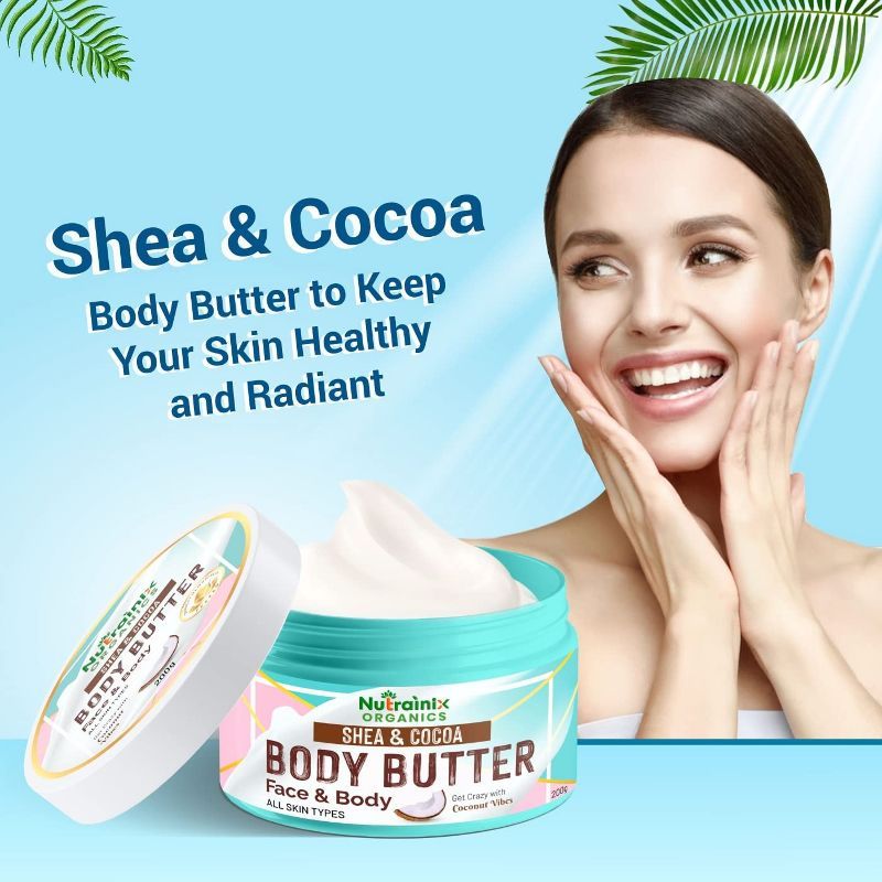 Organics Body Butter With Shea And Cocoa Cream For All Skin Types
