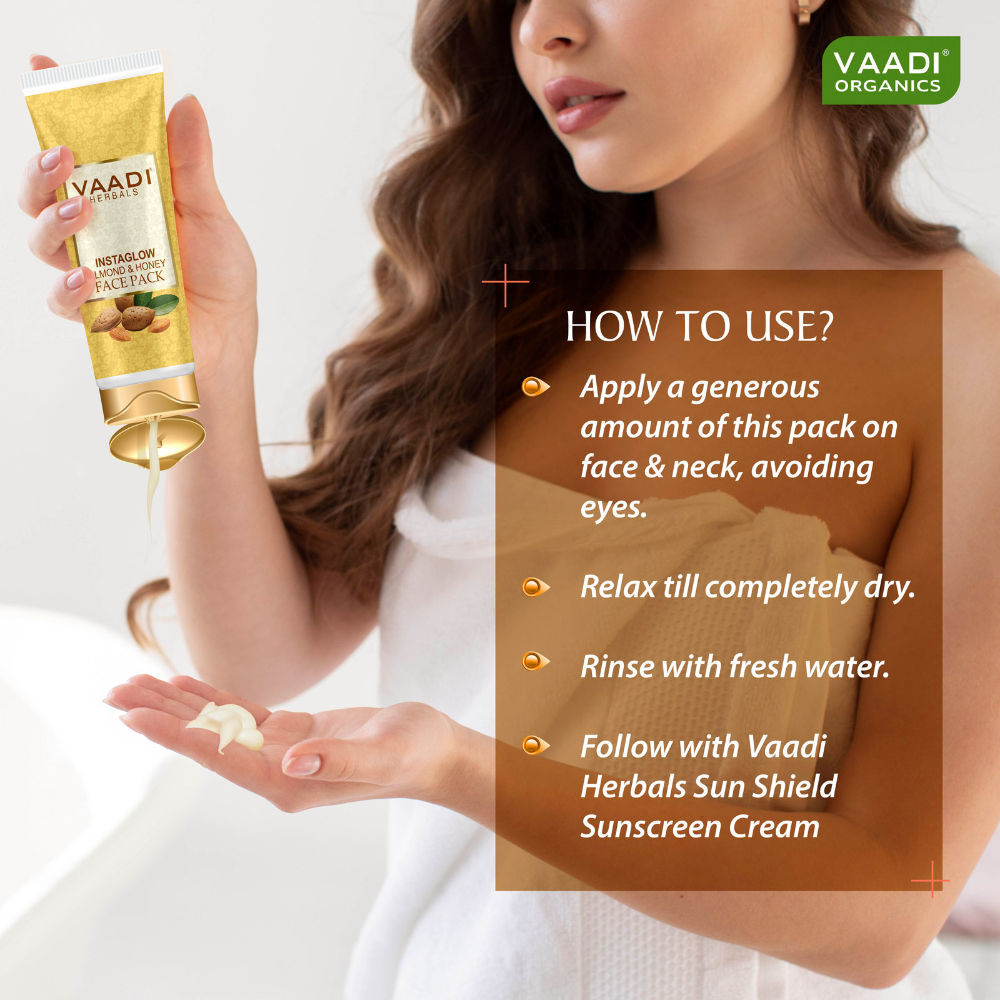 Vaadi Herbal Instaglow Almond & Honey Face Pack