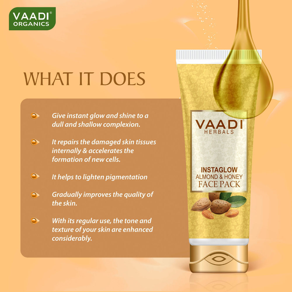 Vaadi Herbal Instaglow Almond & Honey Face Pack