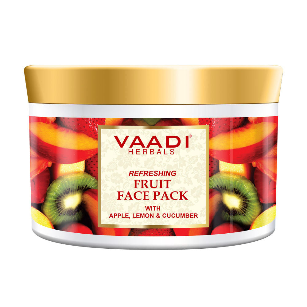 Refreshing Fruit Face Pack With Apple Lemon & Cucumber