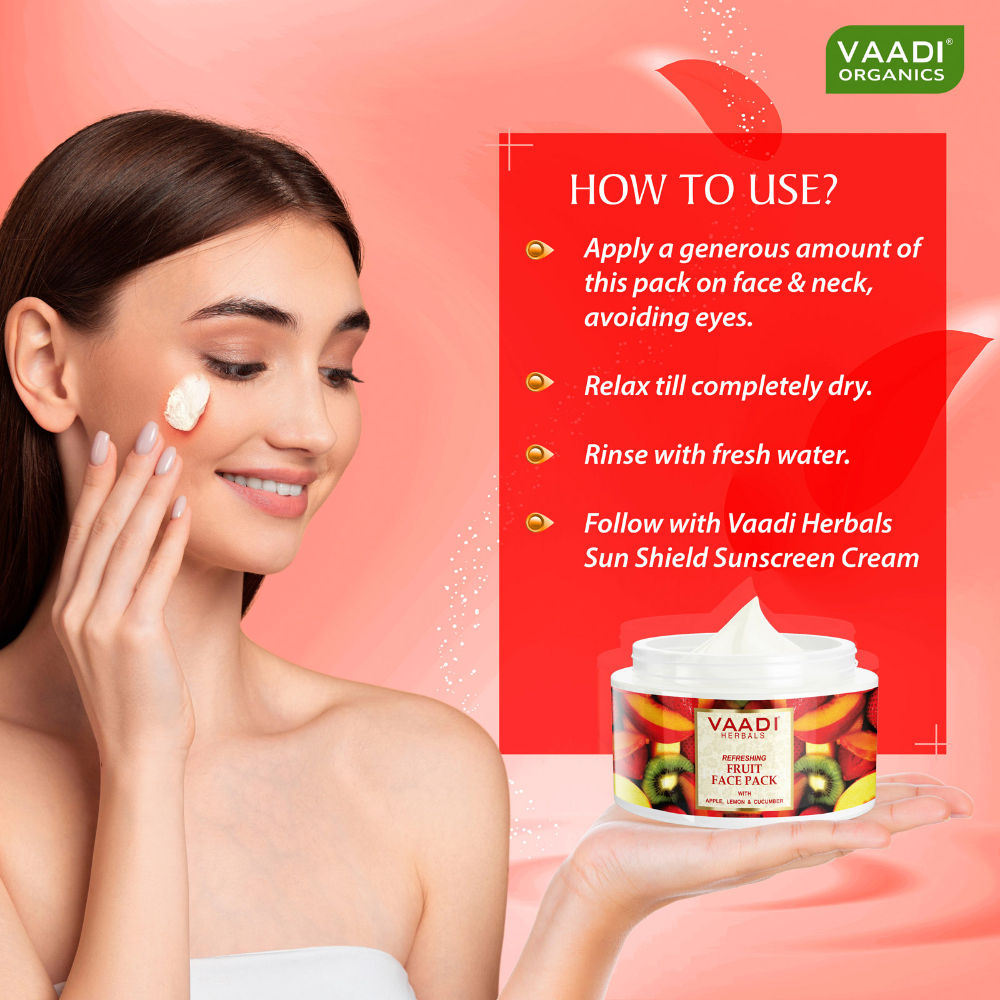 Refreshing Fruit Face Pack With Apple Lemon & Cucumber