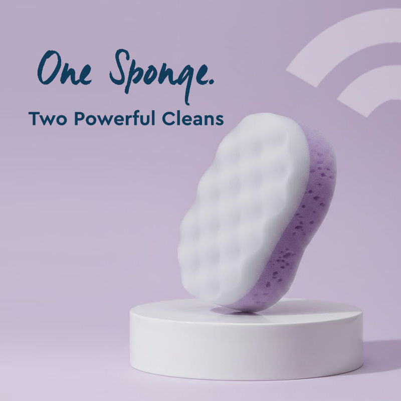 Adult & Baby Bath Sponge For Bathing- Loofah Sponge For Men & Women Purple & White Colour