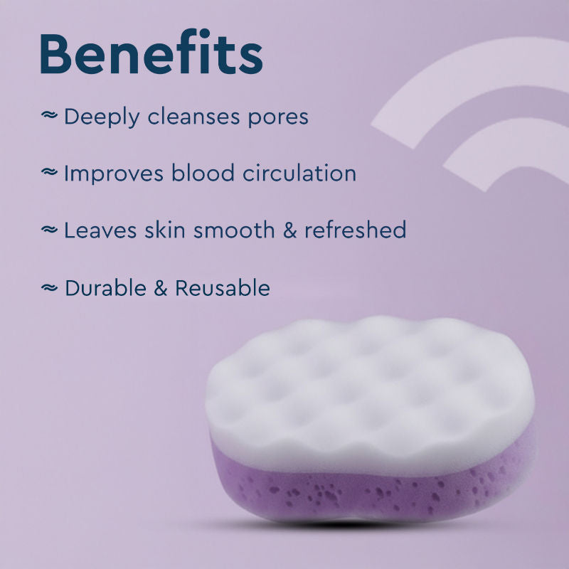 Adult & Baby Bath Sponge For Bathing- Loofah Sponge For Men & Women Purple & White Colour