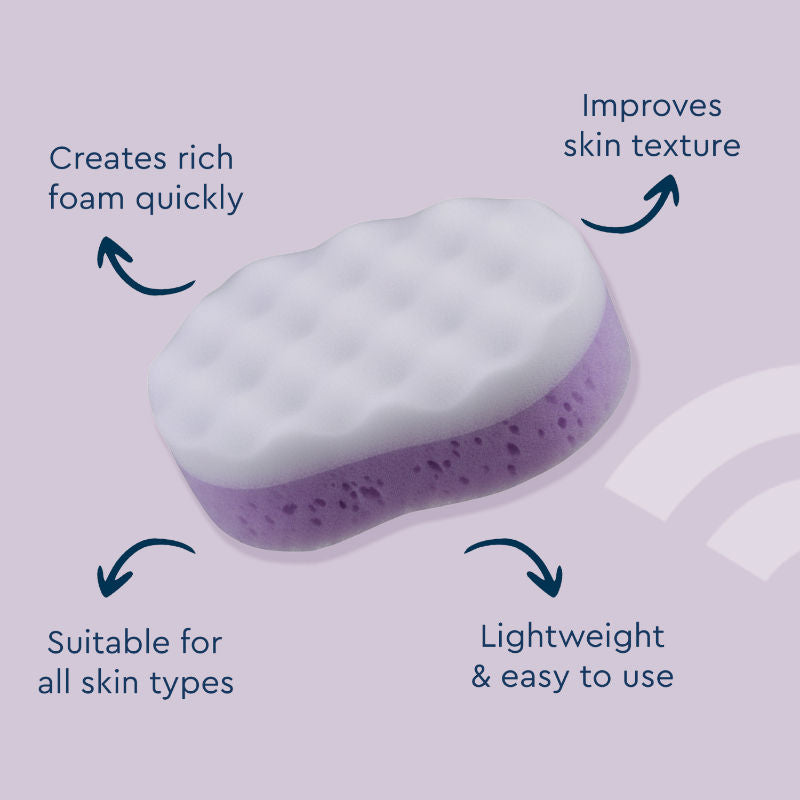 Adult & Baby Bath Sponge For Bathing- Loofah Sponge For Men & Women Purple & White Colour