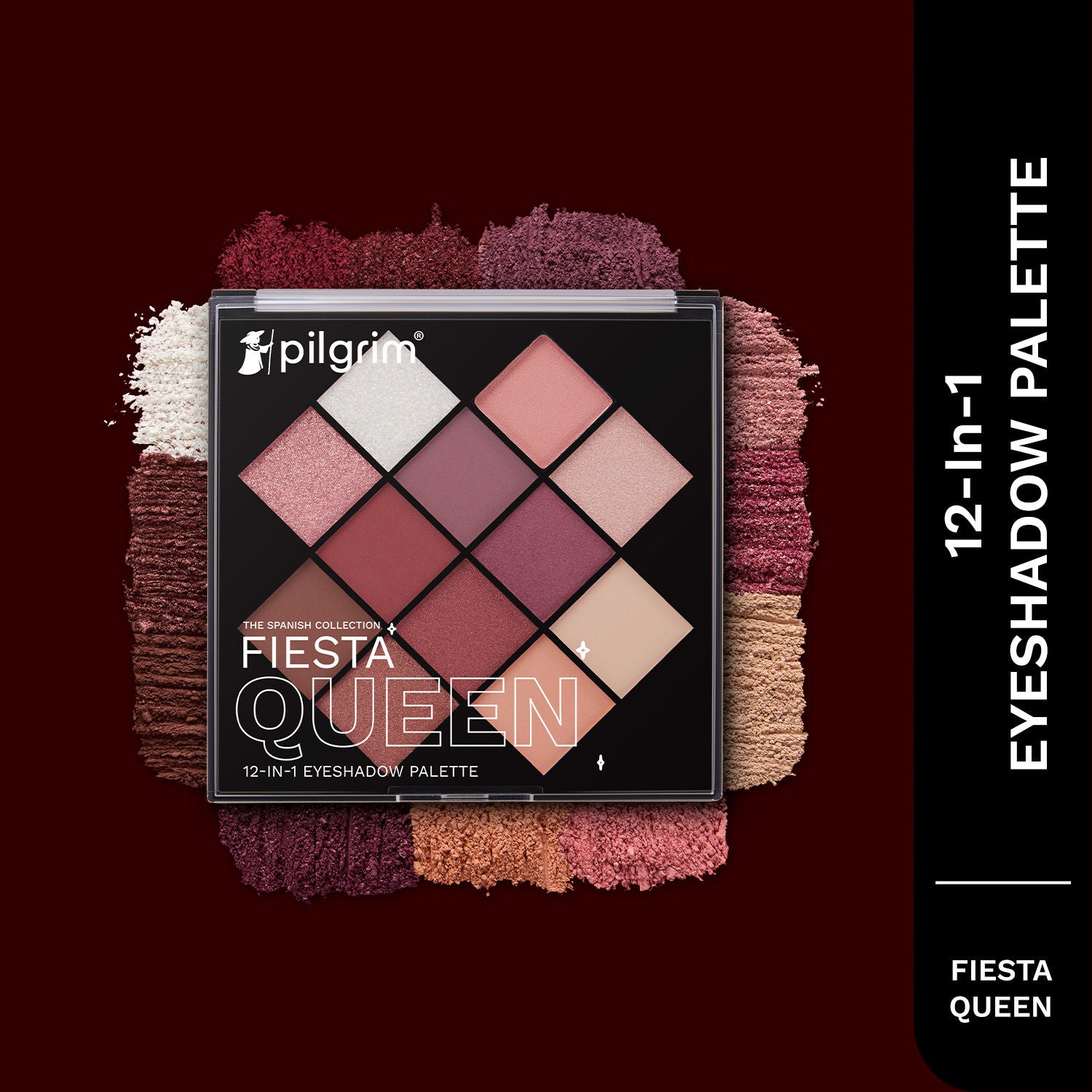 Eyeshadow Fiesta Queen 12-In-1 Highly Pigmented Shades