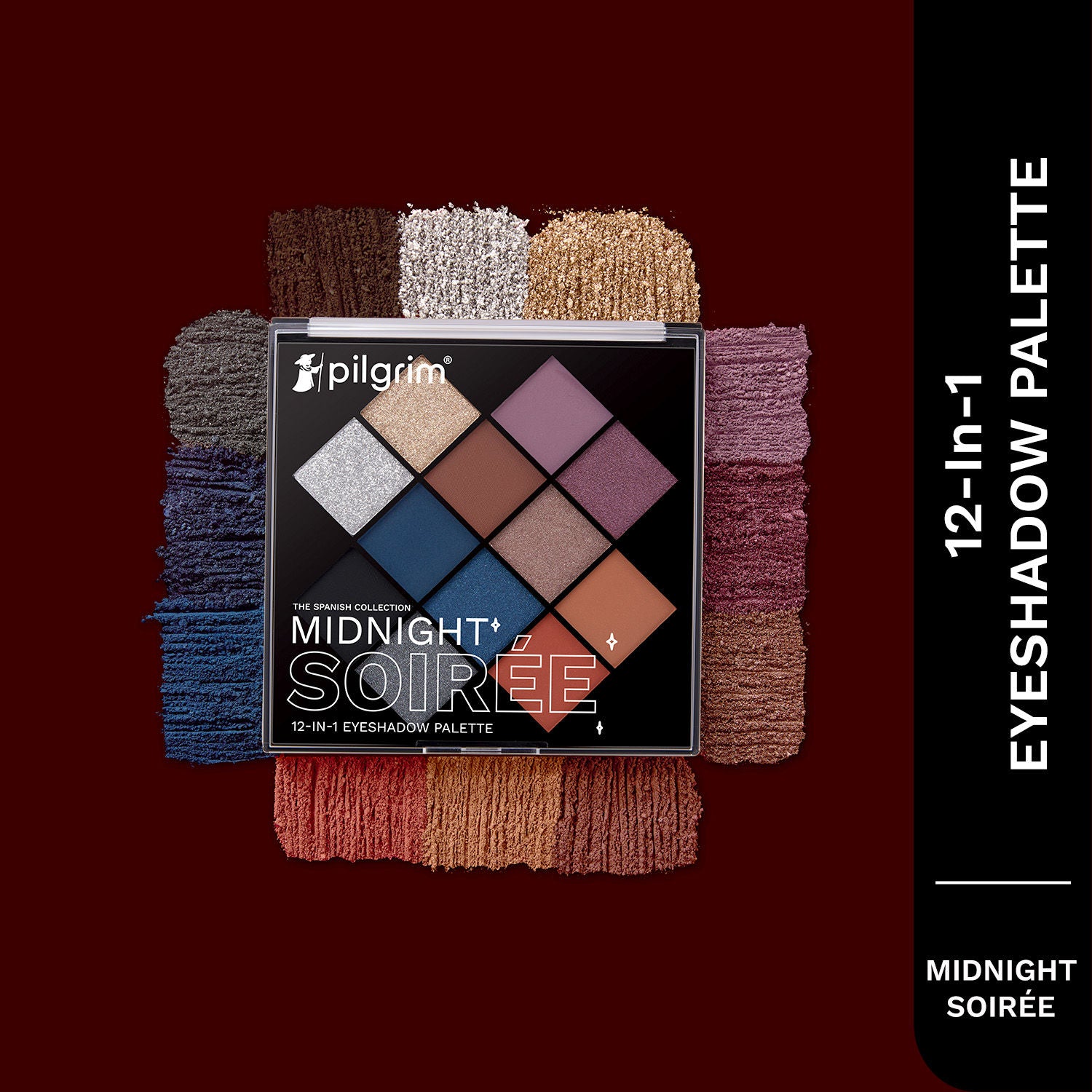 Eyeshadow Midnight Soiree 12-In-1 Highly Pigmented Shades