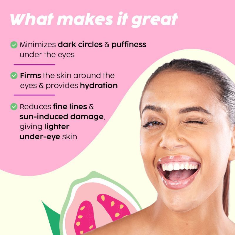 Guava Under-Eye Gel For Reducing Dark Circles, Puffy Eyes with 3% Niacinamide, Vit E & Caffeine