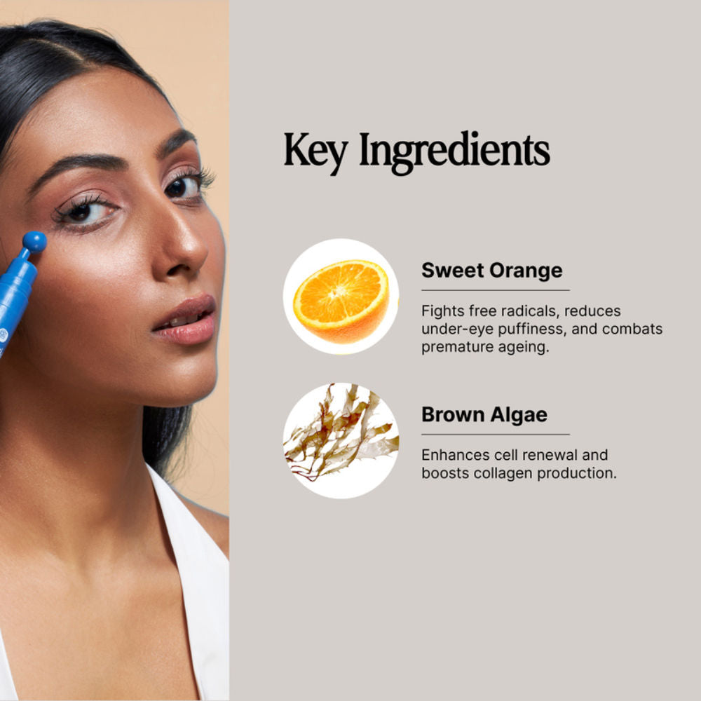 Under Eye Serum for Dark Circles And Puffiness With Brown Algae and Sweet Orange