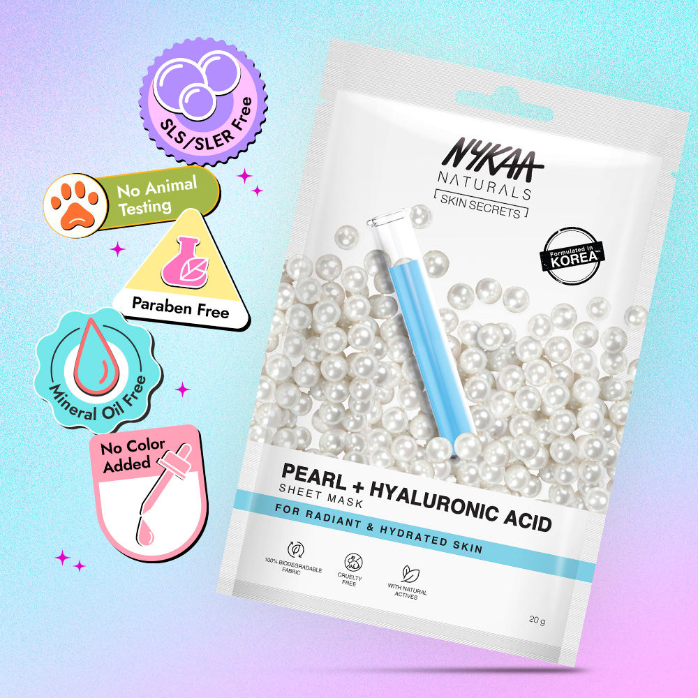 Nykaa Green Tea + Aloe Vera Sheet Mask For Hydrated Skin - Formulated in Korea - For All Skin Types