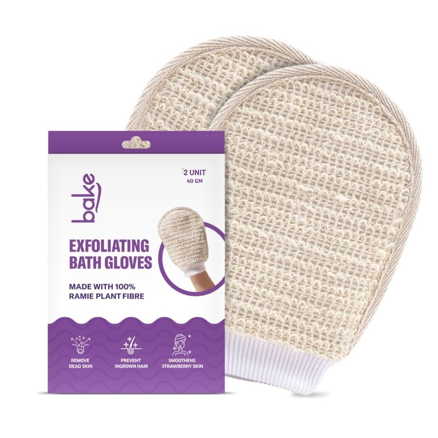 Exfoliating Bath Glove for Dead Skin,Tan Removal, Strawberry Skin, Body Acne & Ingrown Hair