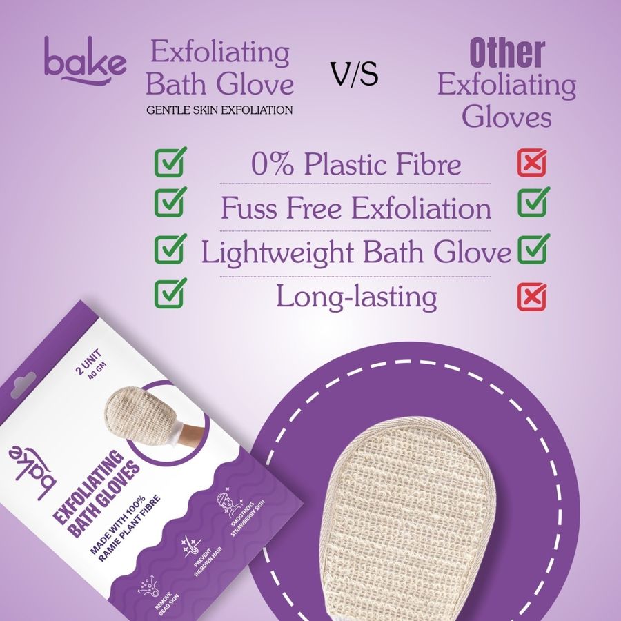 Exfoliating Bath Glove for Dead Skin,Tan Removal, Strawberry Skin, Body Acne & Ingrown Hair