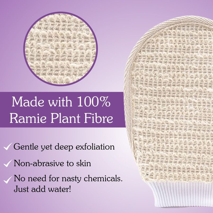 Exfoliating Bath Glove for Dead Skin,Tan Removal, Strawberry Skin, Body Acne & Ingrown Hair